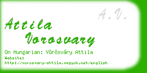 attila vorosvary business card